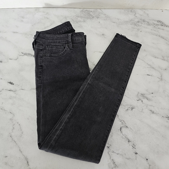 J Brand Capri Mid Rise Skinny Black Gray Jeans 25 Preowned - Picture 4 of 9
